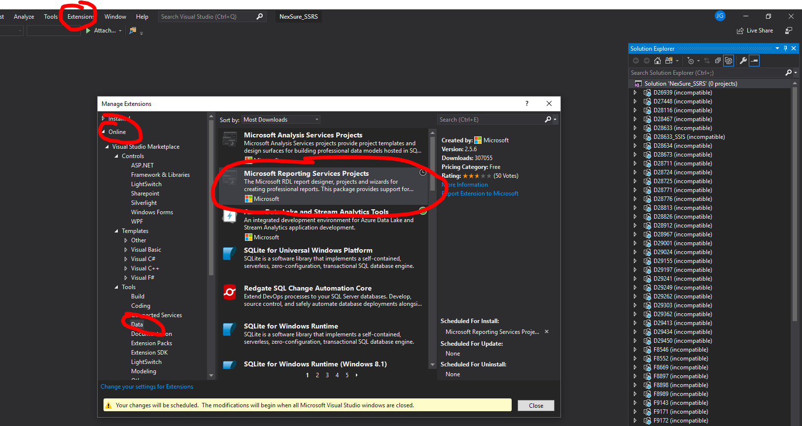 integration services visual studio 2019