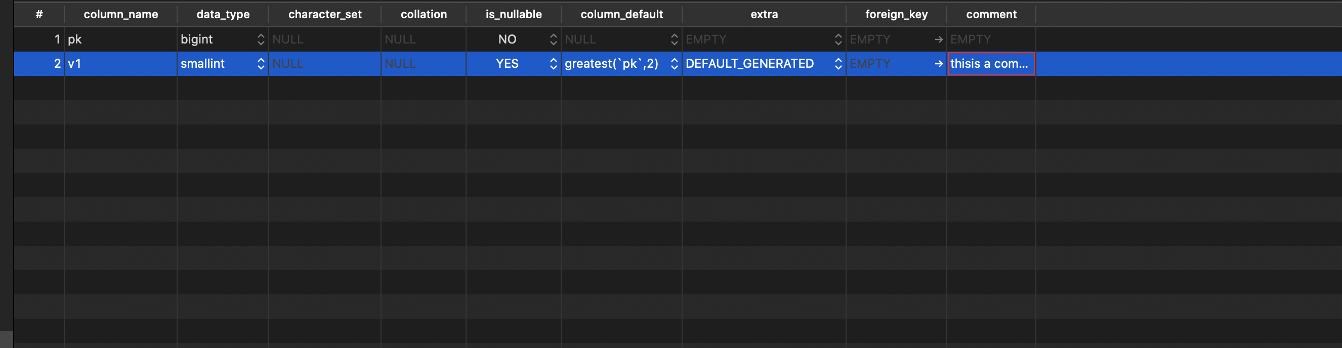 Tableplus improperly generates Alters with expression default values ...