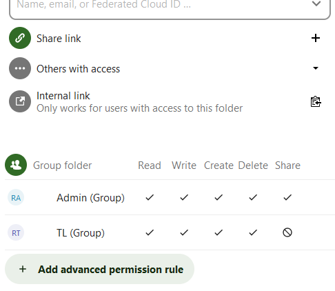 Advanced permissions don't override Group Folder permissions · Issue ...