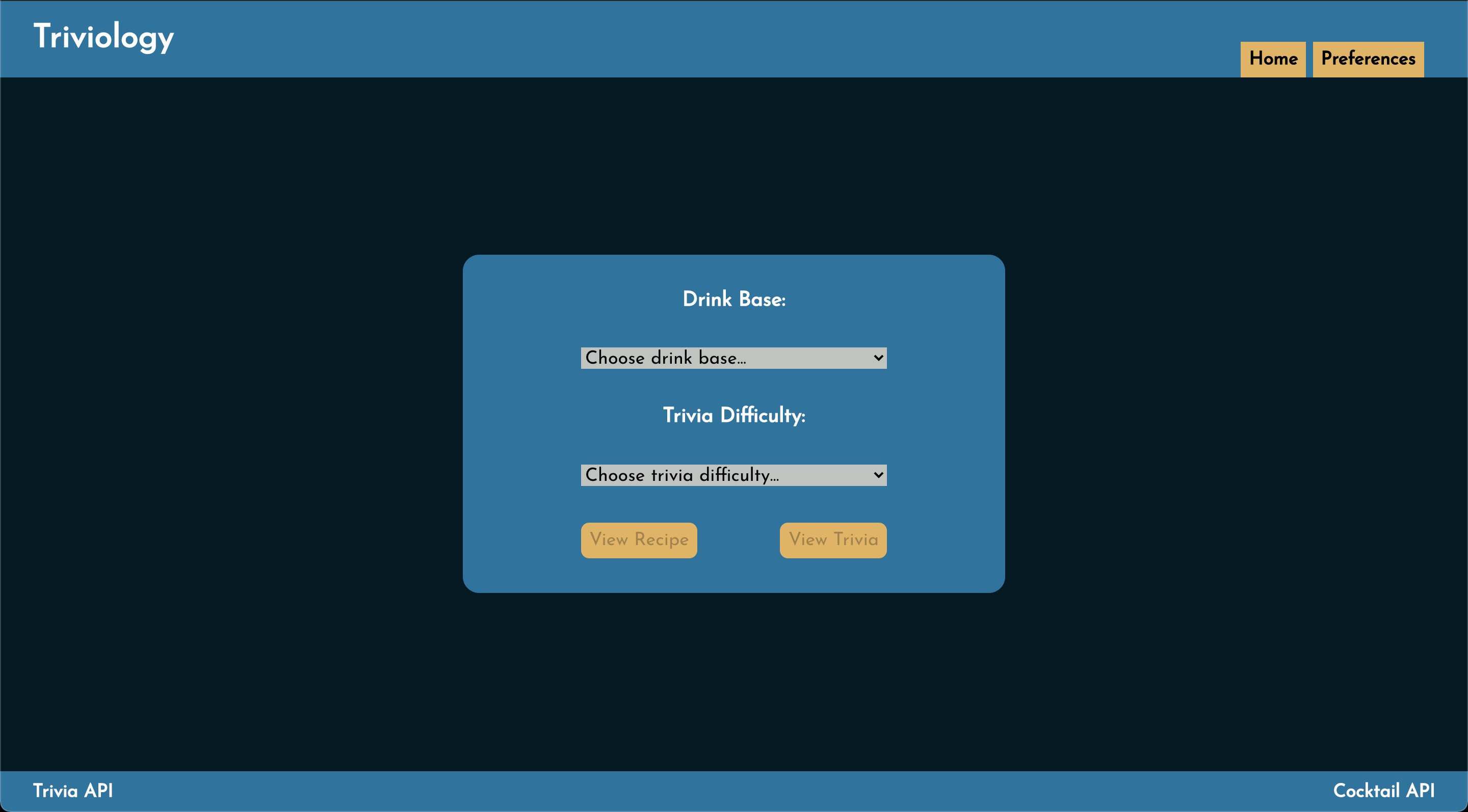 GitHub - alia-peterson/trivia-night: This is the final solo project for ...