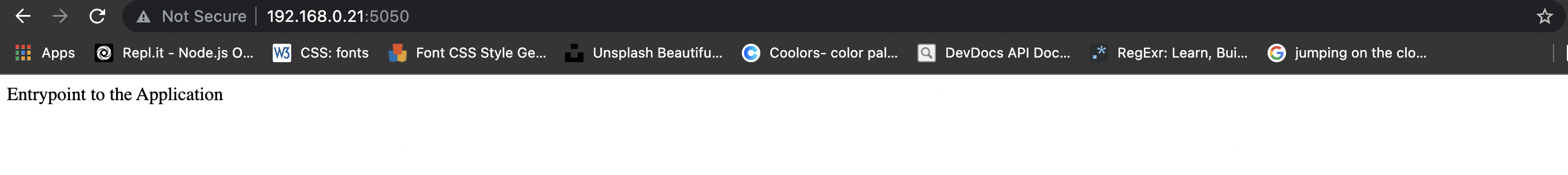 Entrypoint to application