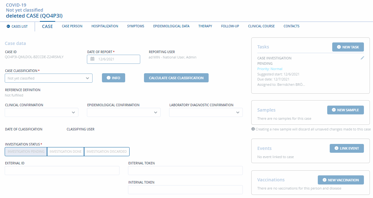 Contacts can be linked to deleted cases · Issue #7449 · SORMAS ...
