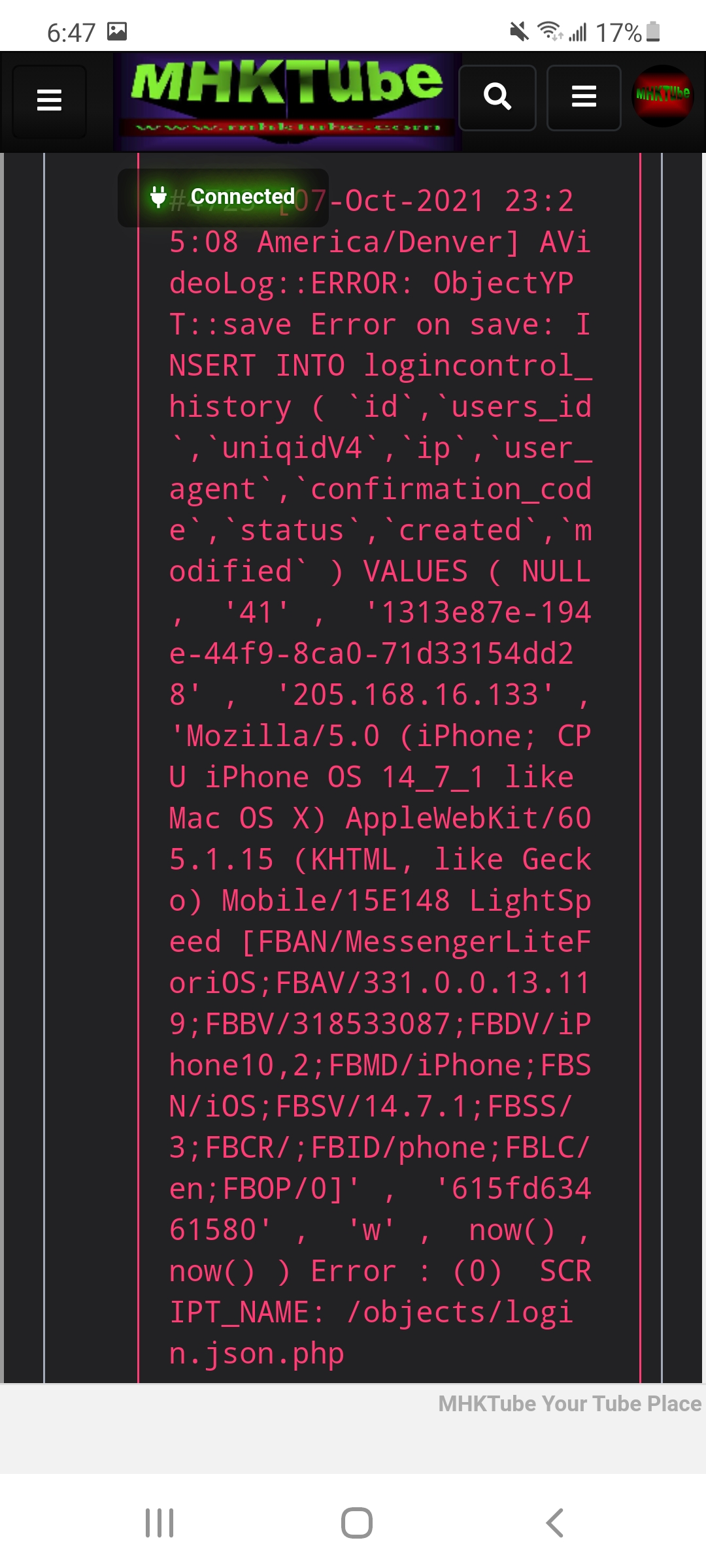 New ERRORS after latest gitpull · Issue #5800 · WWBN/AVideo · GitHub