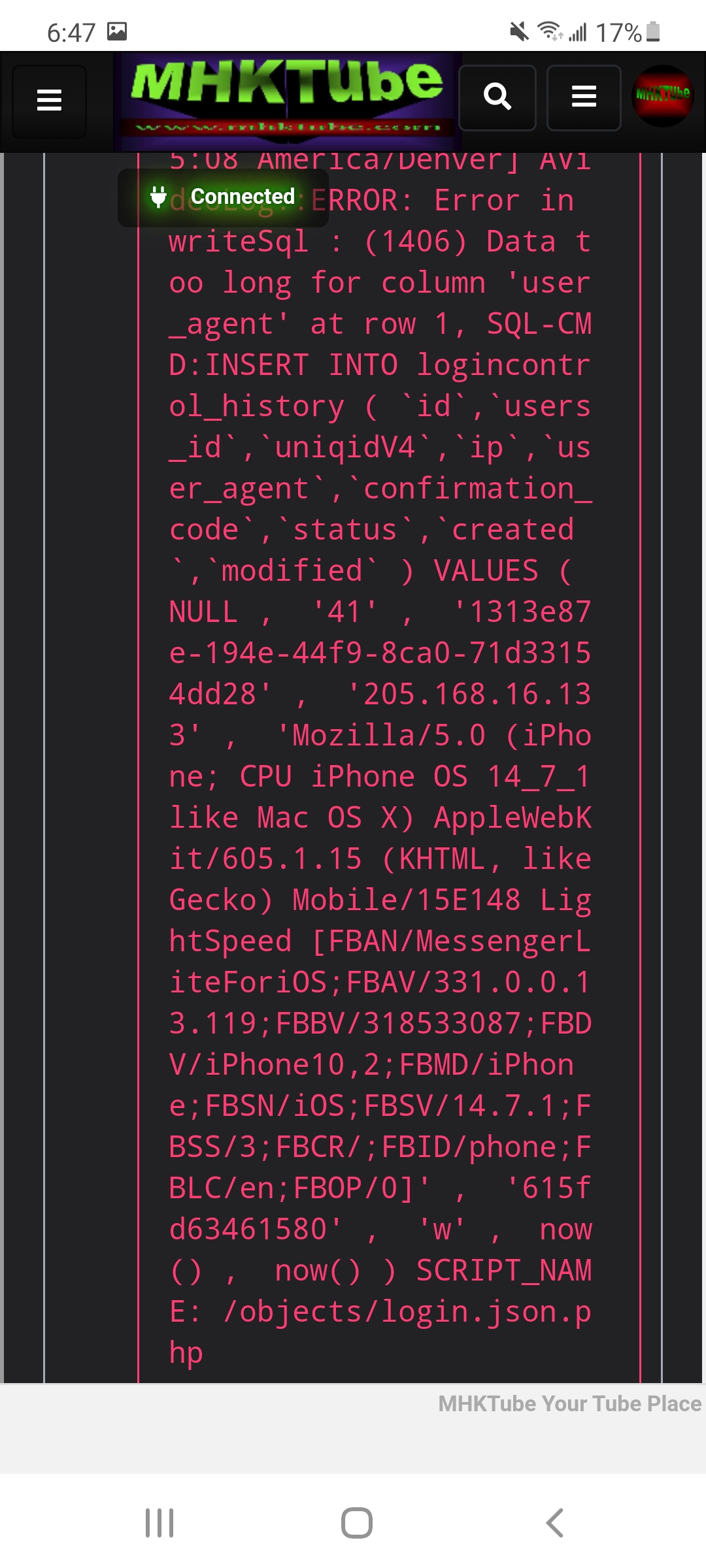 New ERRORS after latest gitpull · Issue #5800 · WWBN/AVideo · GitHub