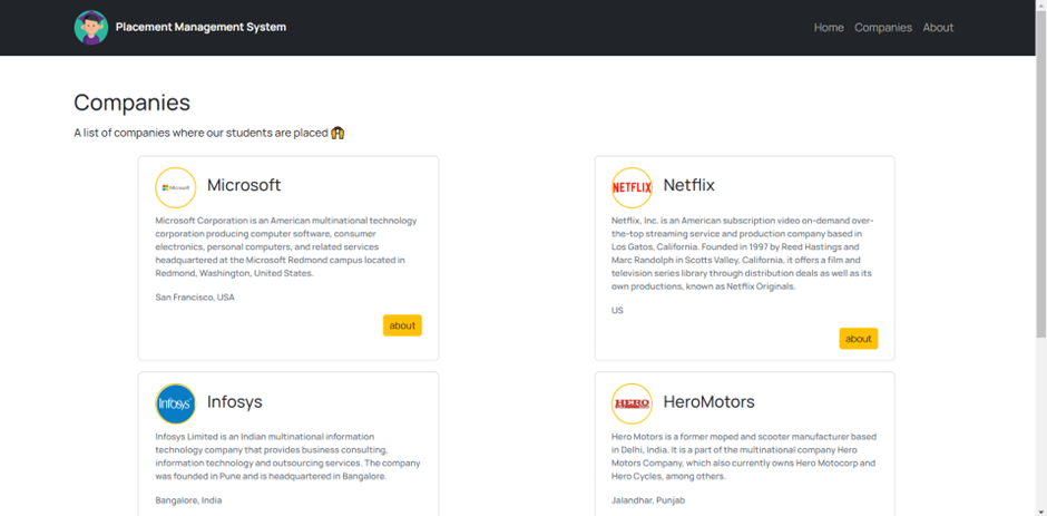 GitHub - Greeshma2903/placement-management-project: A DBMS project on ...