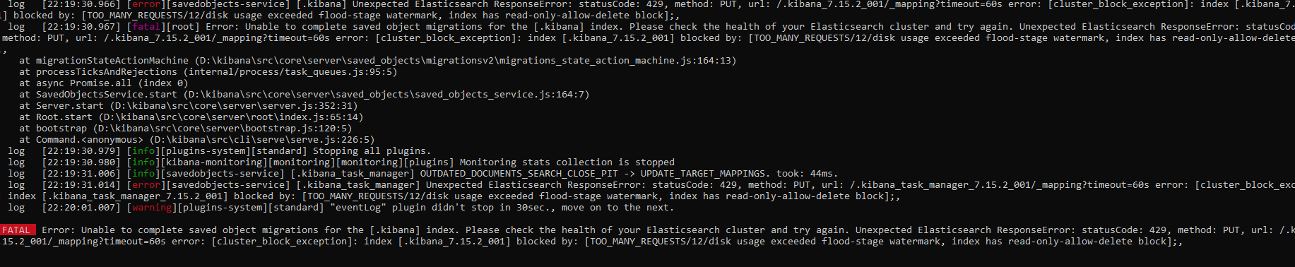 Can't run kibana on ES 7.15.2 · Issue #119902 · elastic/kibana · GitHub