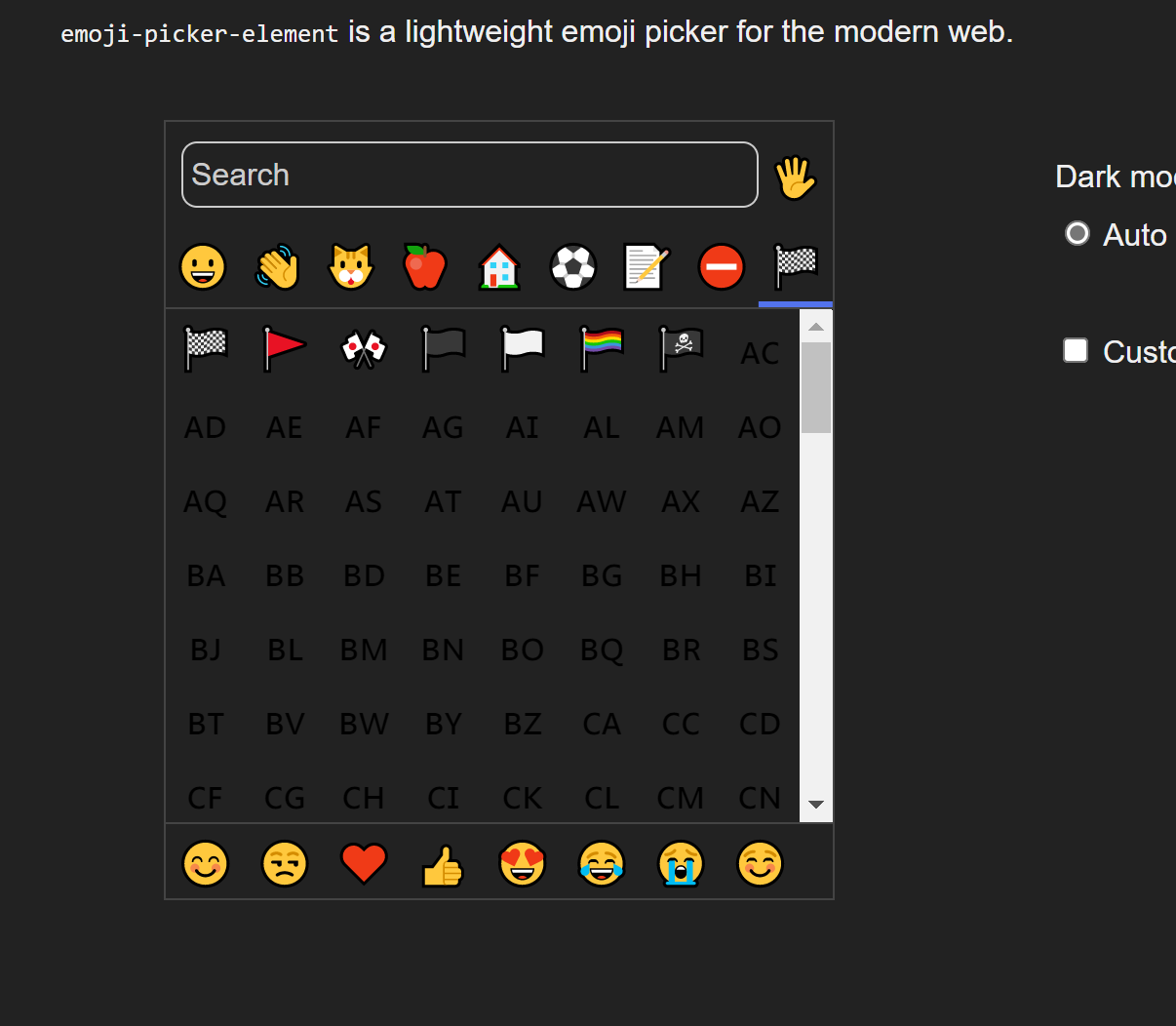 Detect support for country flags by eteeselink · Pull Request 268 · nolanlawson/emojipicker