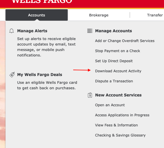 how to export pdf to excel for wells fargo statements