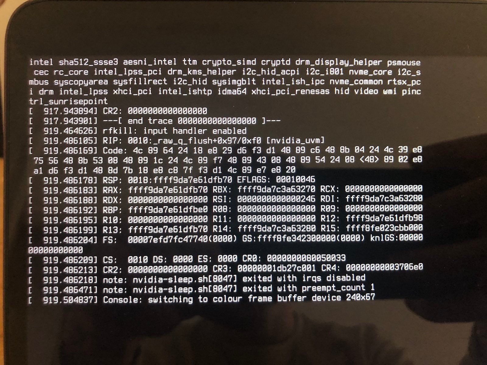Suspend not working. Black screen output instead. · Issue 3084 · pop