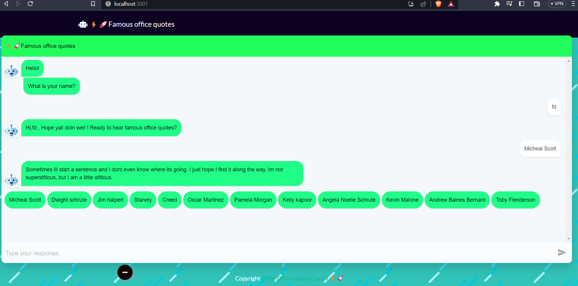GitHub - aasim-syed/the-office-simplechatbot: From one office fan boi ...