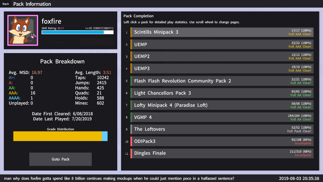 Pack completion pt 2