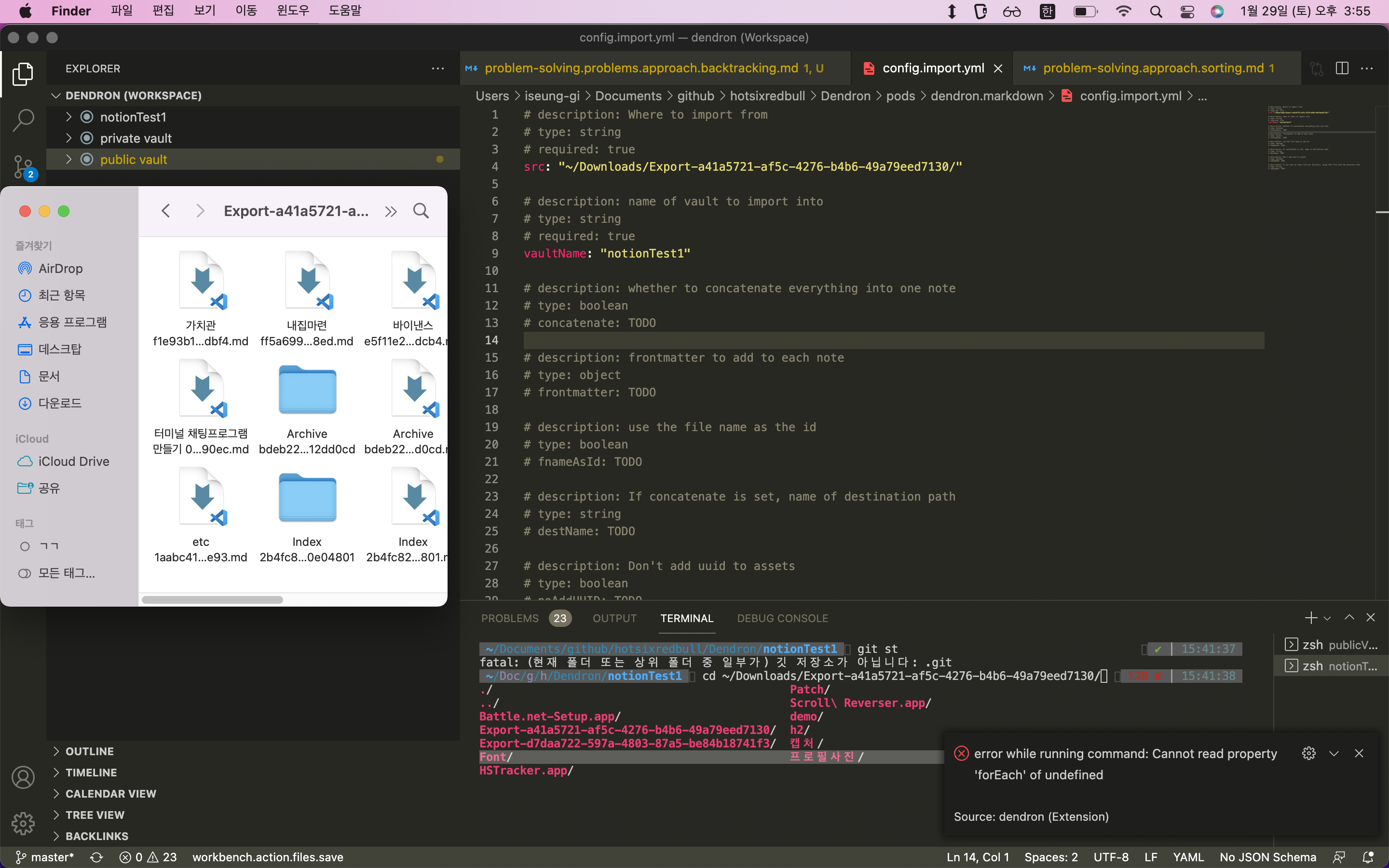 Import Pod for markdown shows me an error message. · Issue 2309