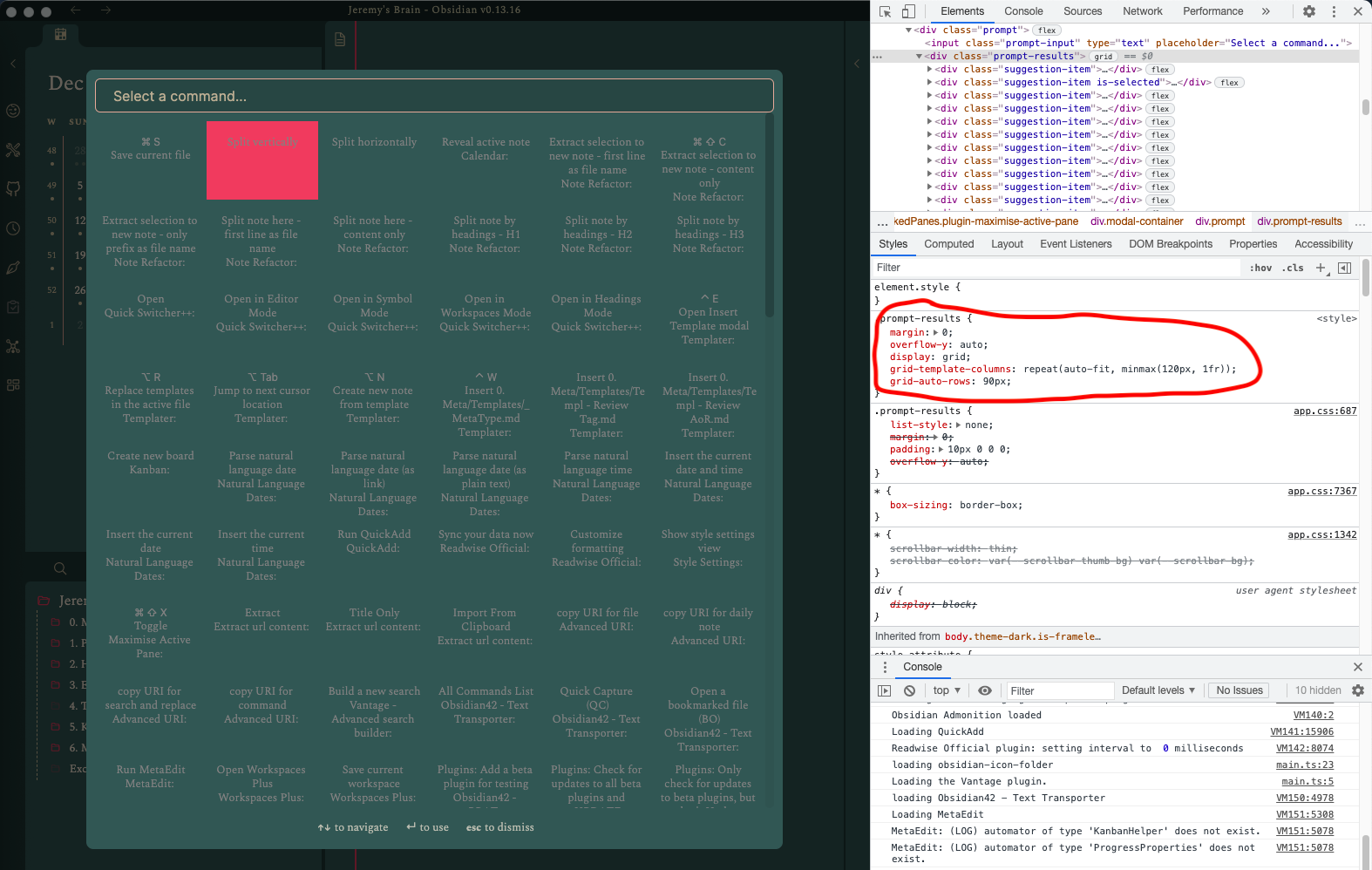 css breaks command palette · Issue #23 · FlorianWoelki/obsidian-iconize ...