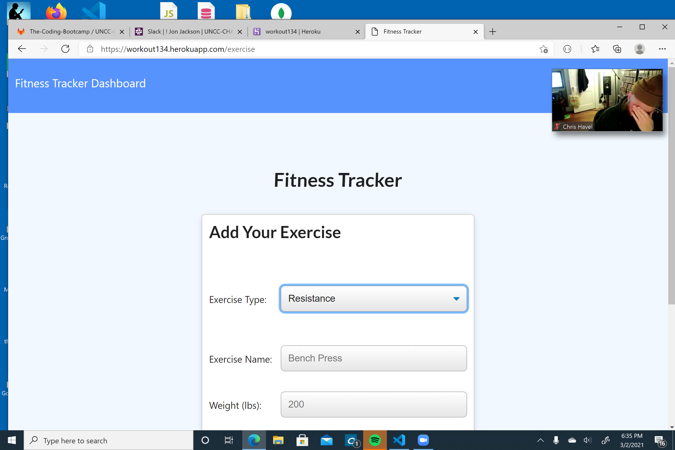 GitHub - Jbrough0/fitness-tracker