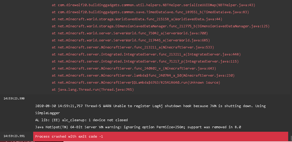 crash from console2