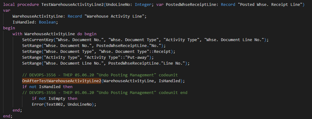 [Event Request] Codeunit 5817 Undo Posting Management ...