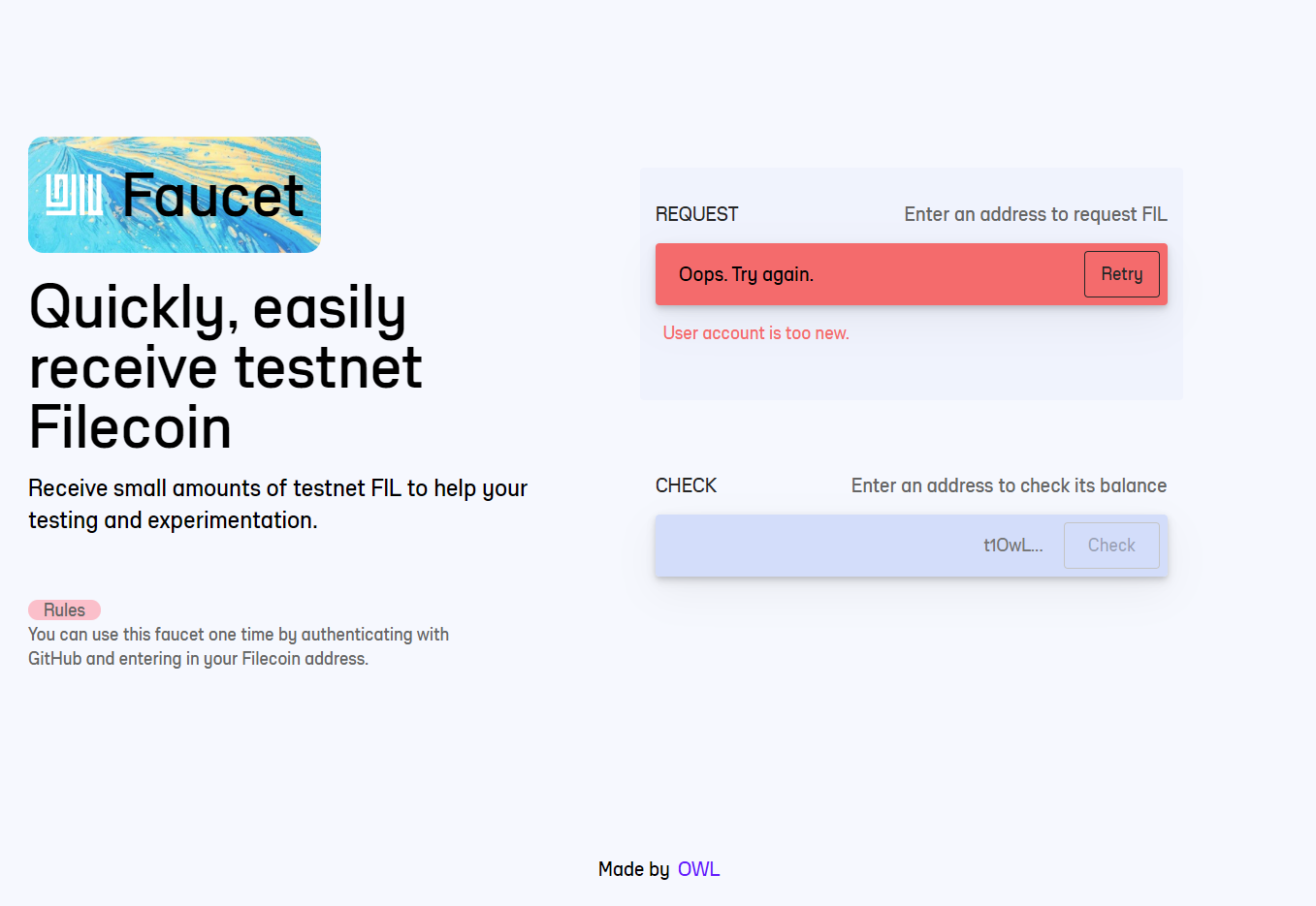 Still NOT not faucet · Issue #3683 · filecoin-project/lotus · GitHub