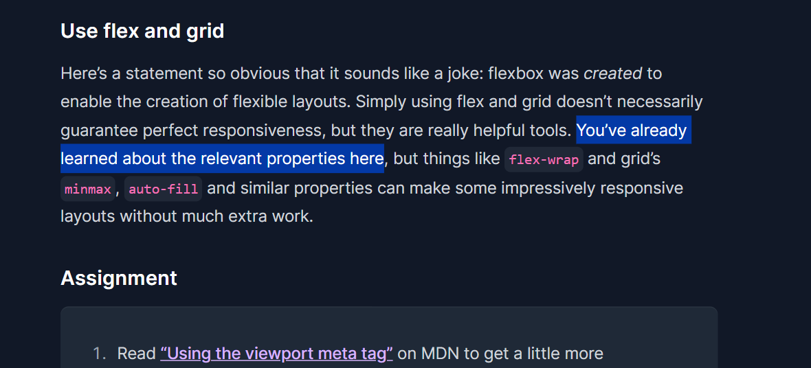 Advanced HTML & CSS: Missing link in Natural Responsiveness lesson ...
