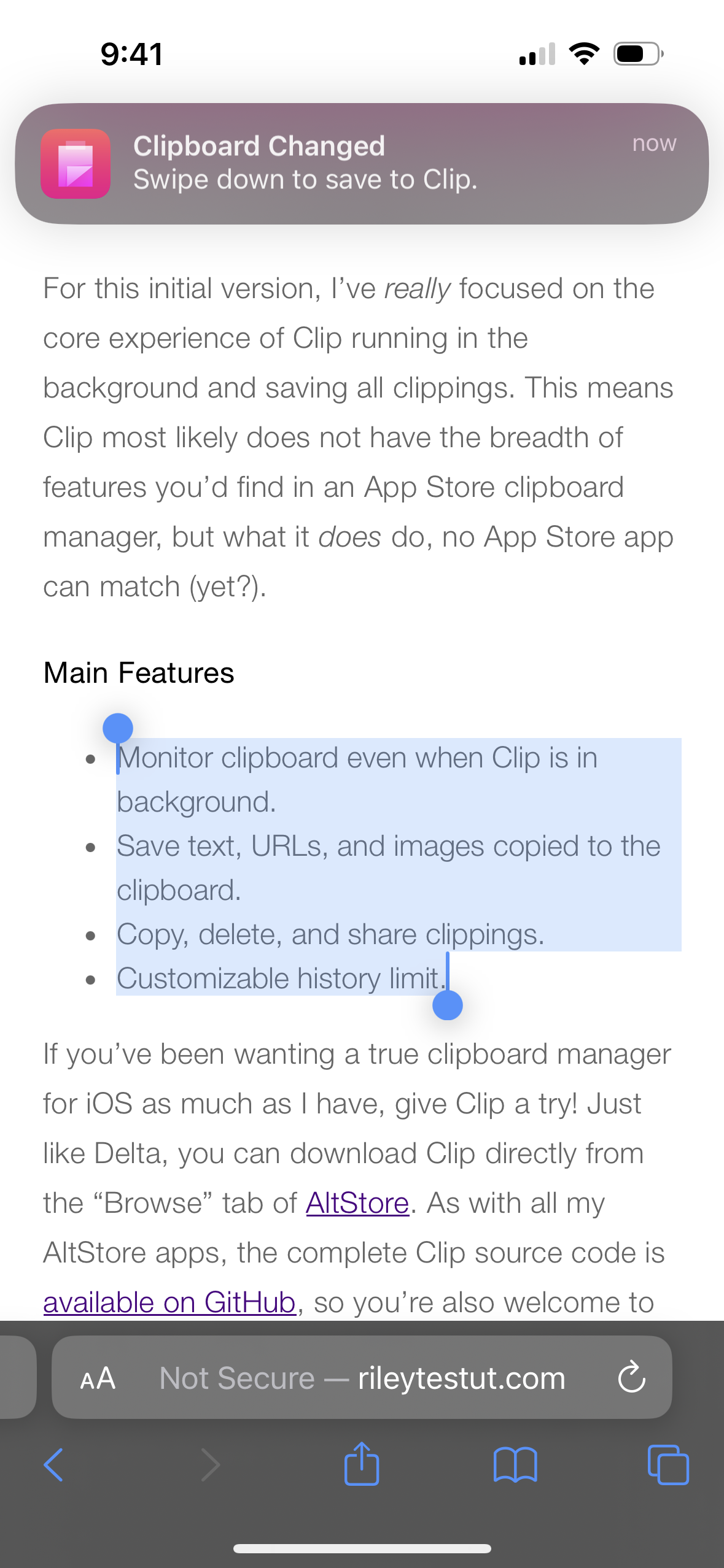Clip iPhone screenshot 3