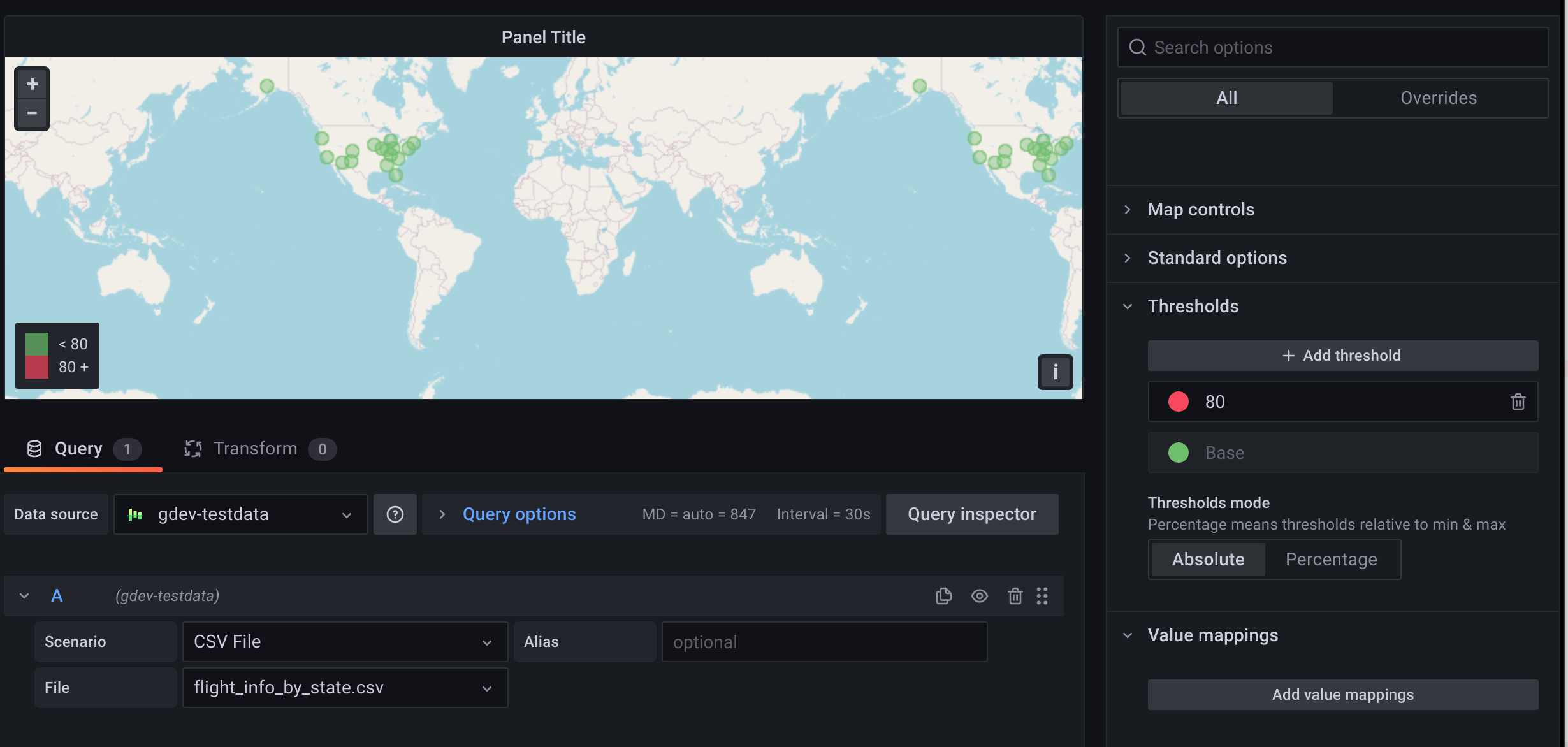 Geomap + Flux Marker Color based on thresholds not working · Issue