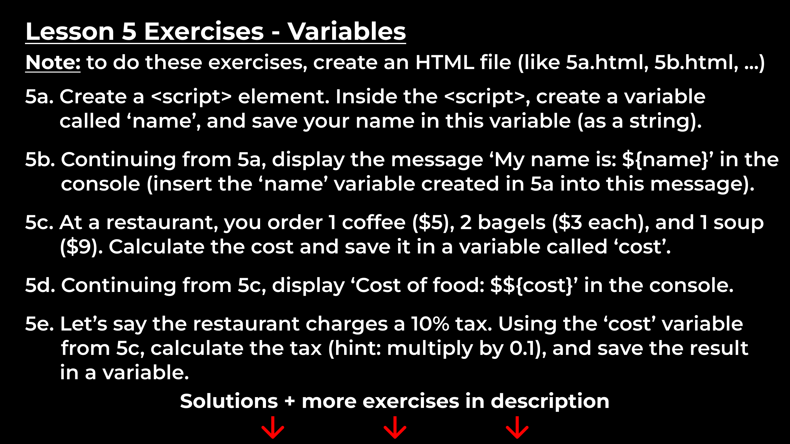 Exercises 5