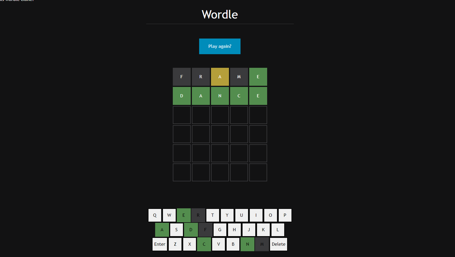GitHub - Fredrikmoller1324/WordleBlazor: Wordle game to test out blazor ...