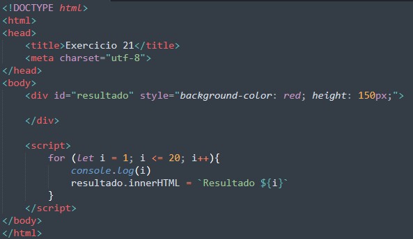 DÚVIDA SOBRE HTML E JS / innerHTML usado com FOR substitui o valor na ...