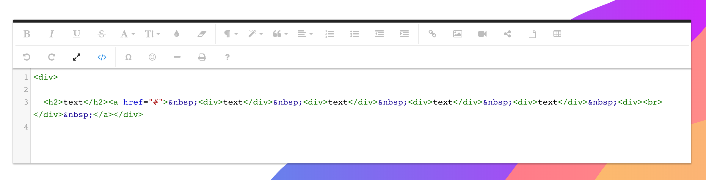 Editor puts " " into html code when I switch between code view and ...