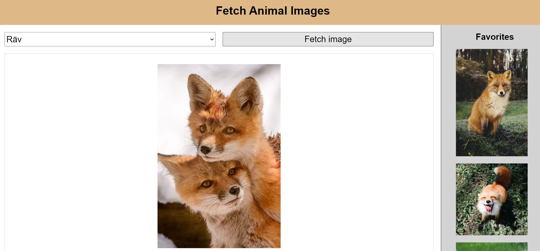 GitHub - EmmaHogberg/fetch-animal-images: Assignment in basic ...