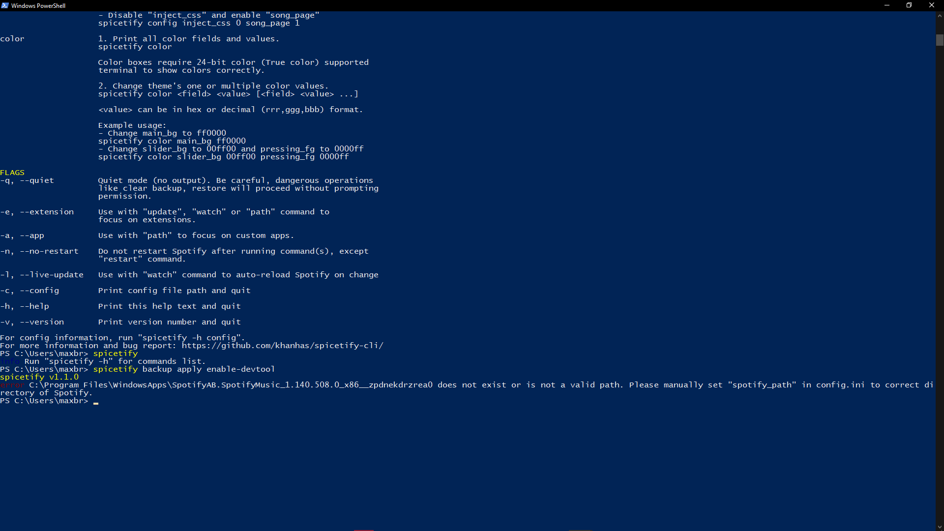 I cant download it · Issue #276 · spicetify/cli · GitHub