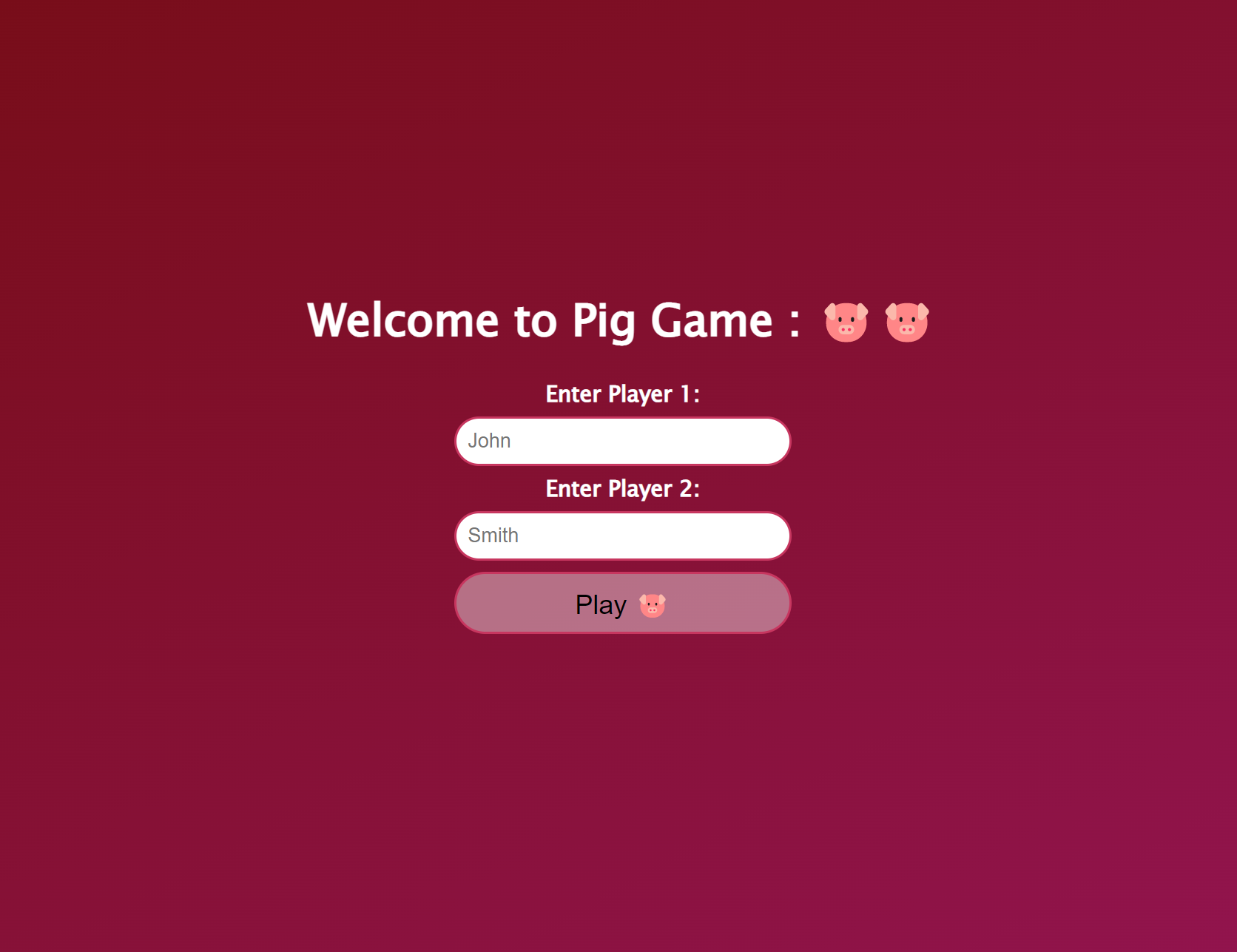 GitHub - apilrijal/pig-game: Intractive game with best