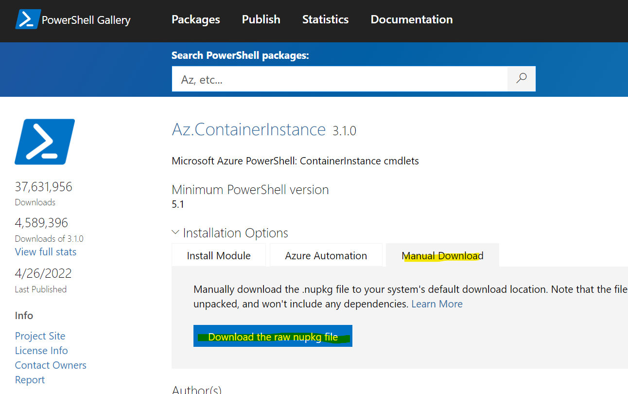 Cannot Import modules from "browse from gallery" which have