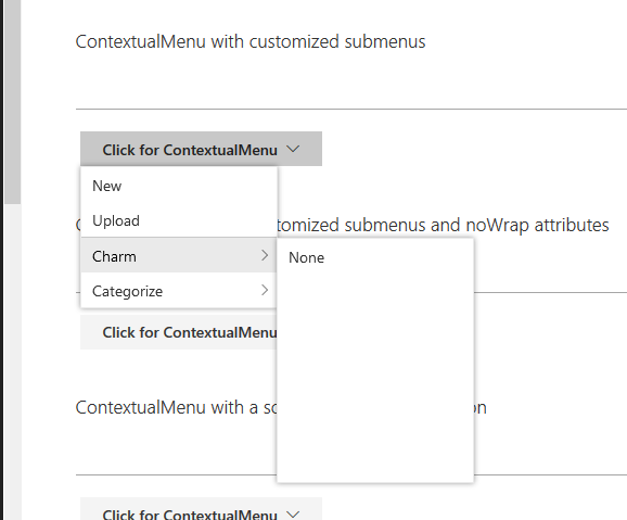 Contextual Menu Example w/ Charm Menu has broken styles · Issue #5943 ...