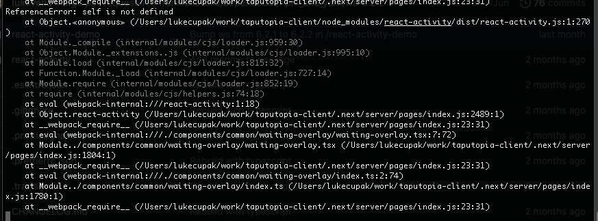 Self is not defined · Issue #17 · lukevella/react-activity · GitHub