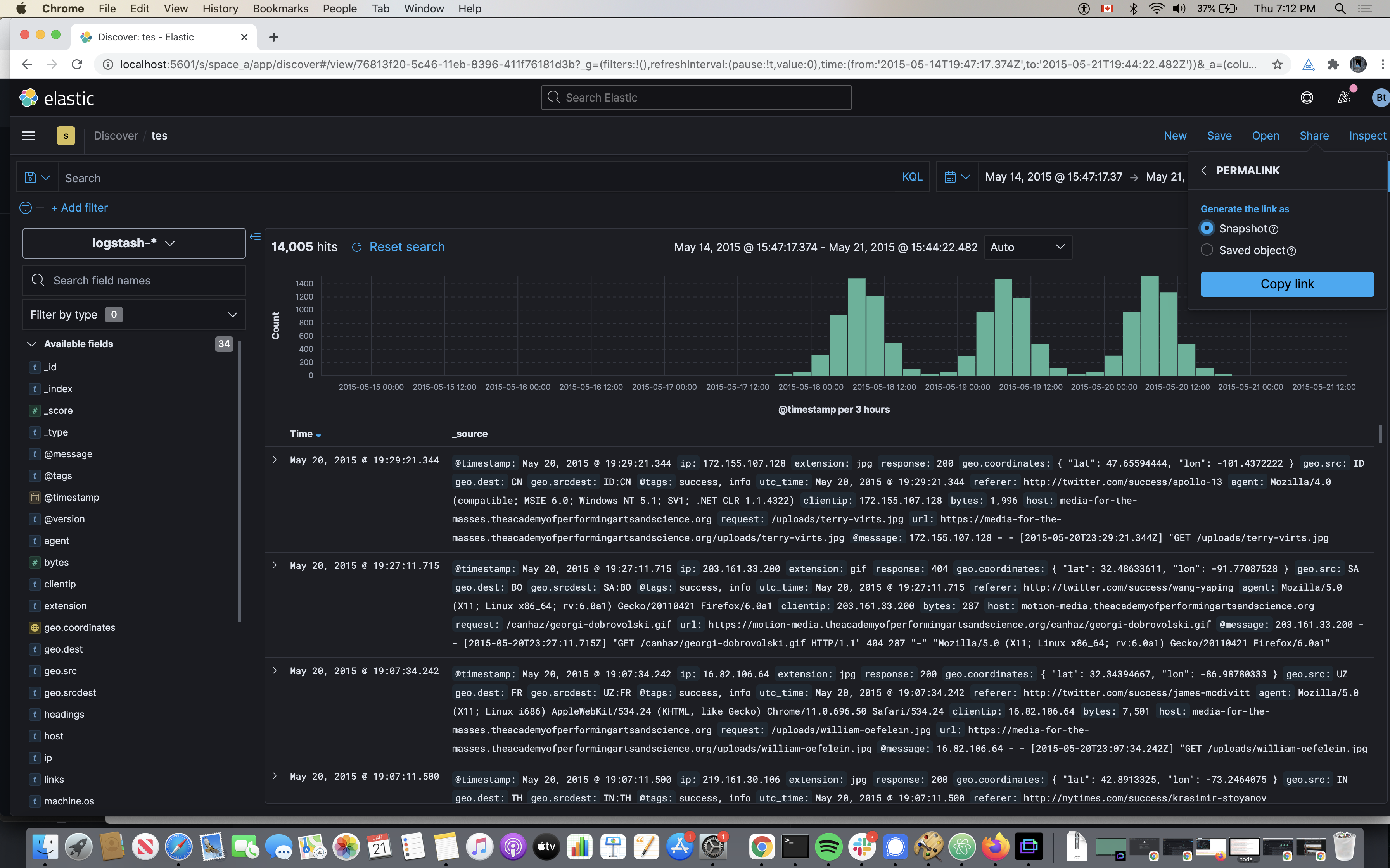 Kibana isn't hiding short URL privileges on dashboard app unlike