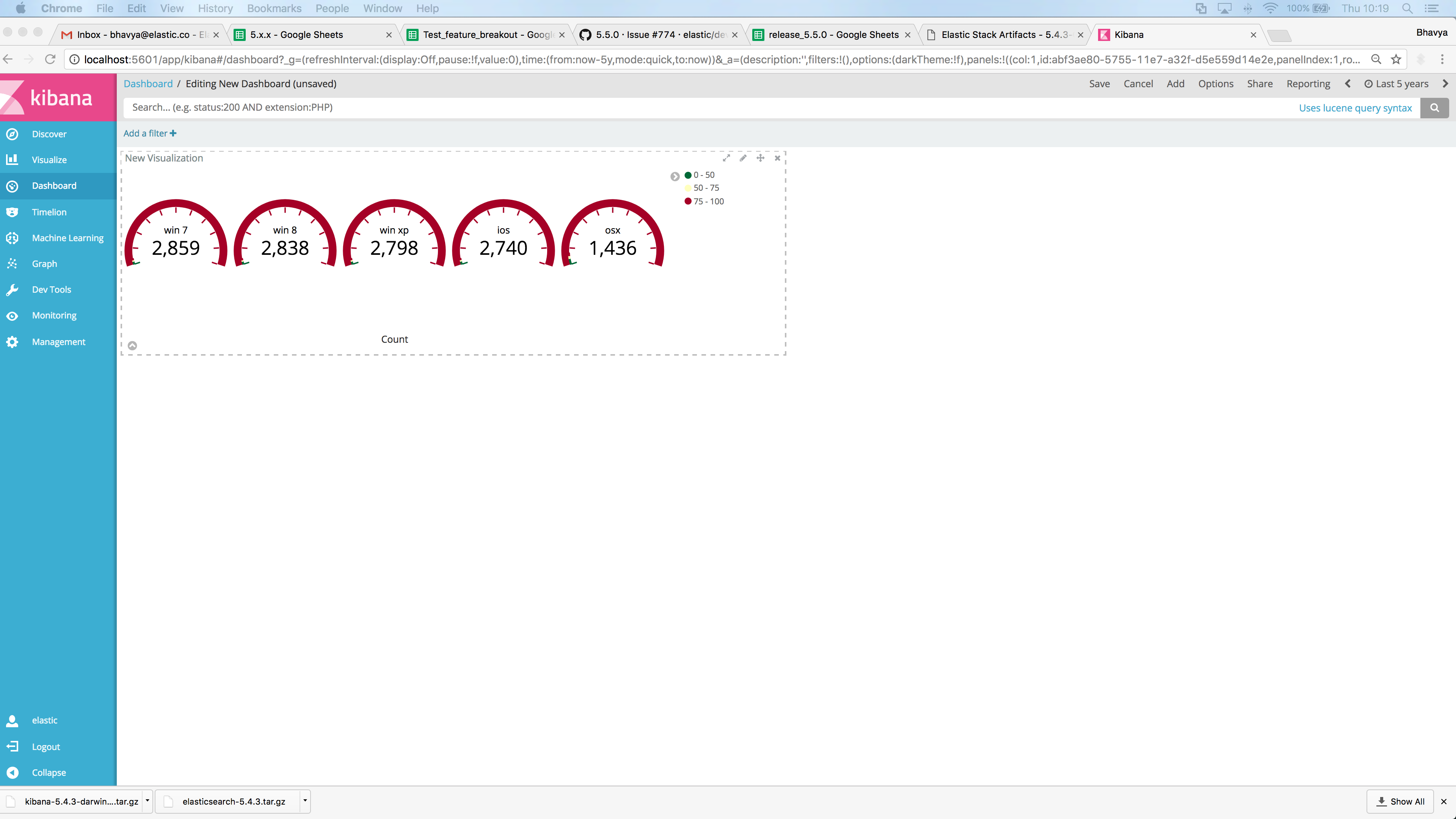 Gauge chart is not displaying charts for all the data points. · Issue ...