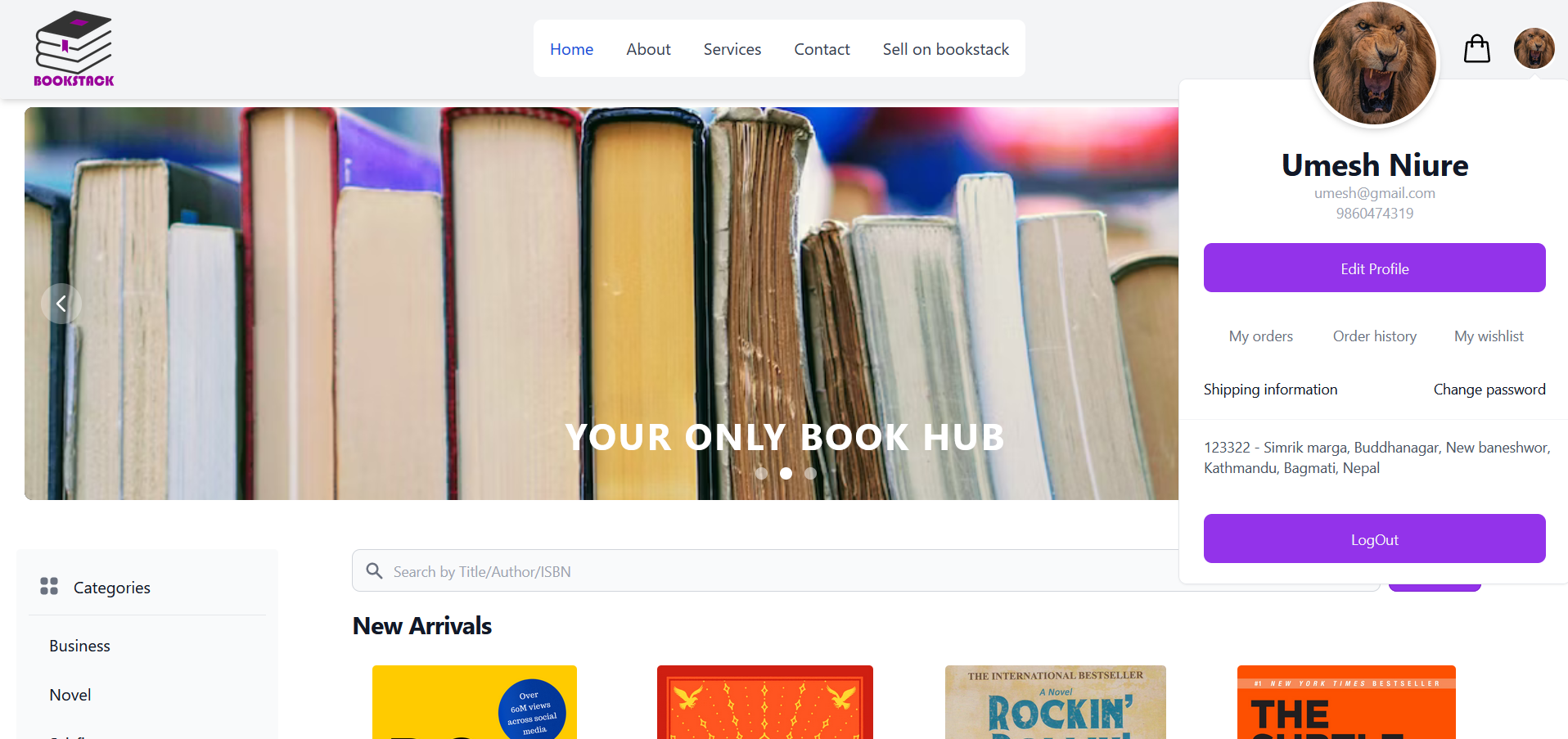 GitHub - umeshniure/BookStack: it is an online book store service ...