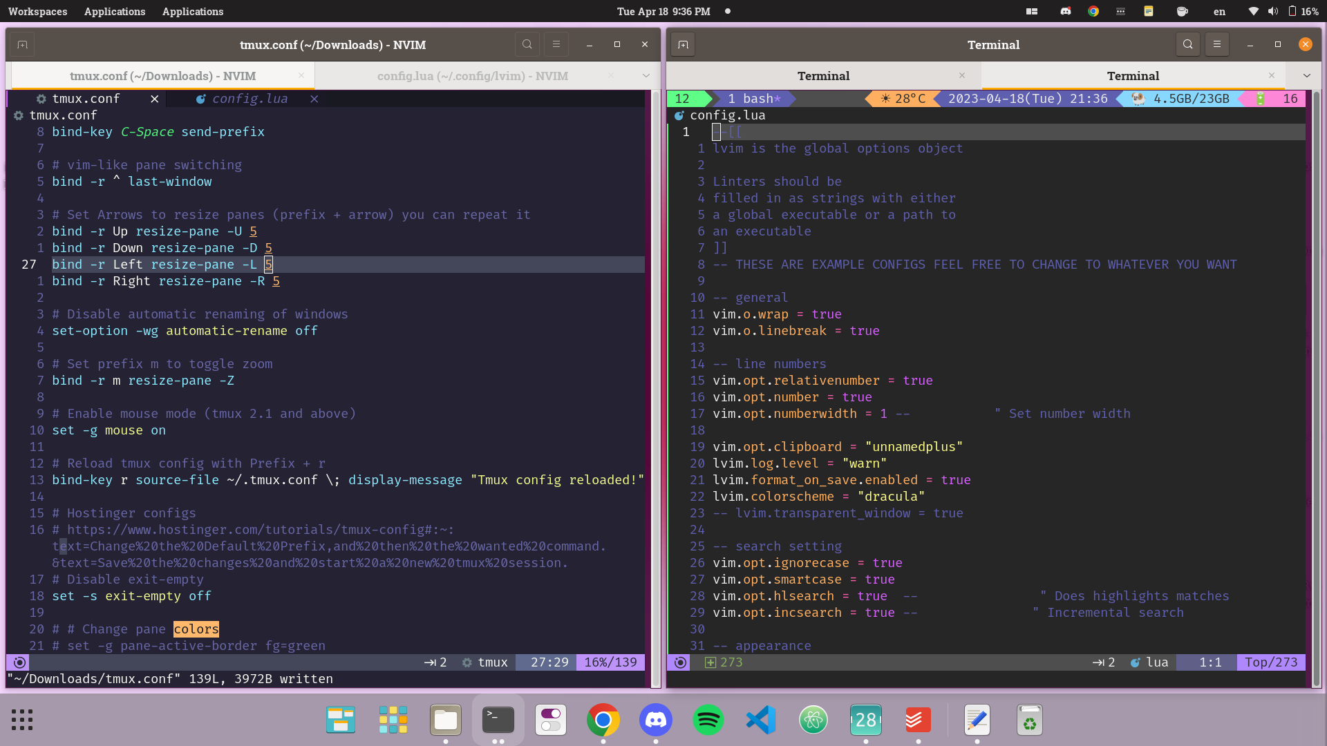 Lunar vim background looks different in tmux than in the terminal ...