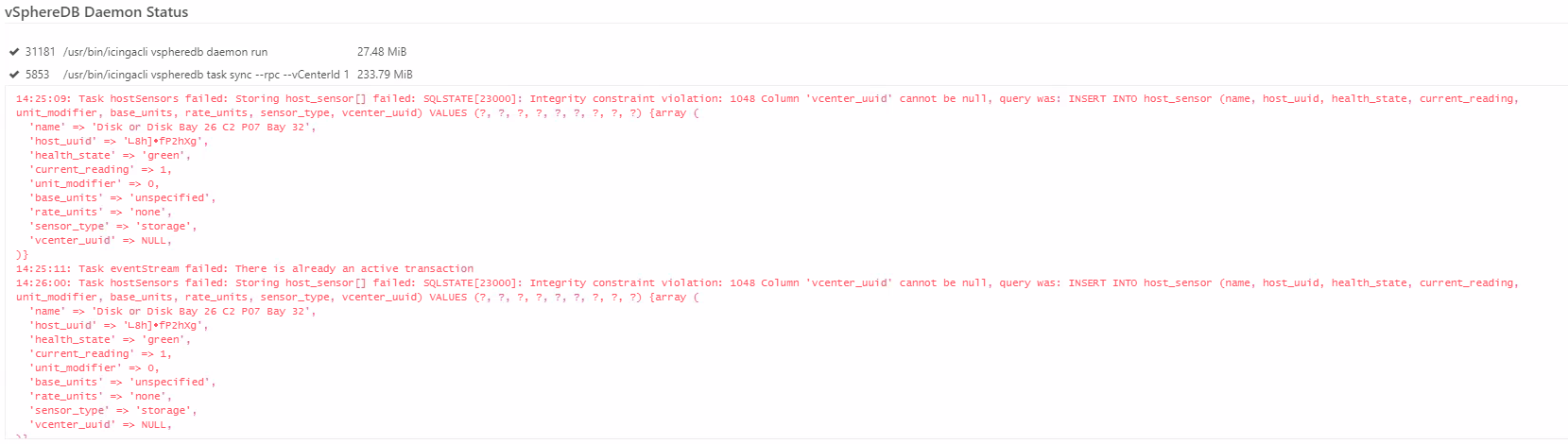 daemon problems: Server for vCenterID= failed · Issue #80 · Icinga ...