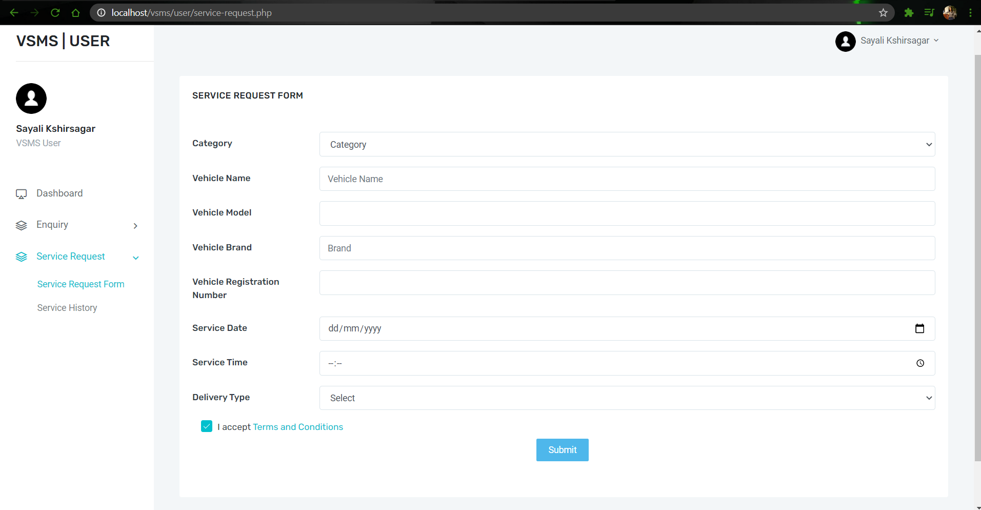 GitHub kirtisingh3008/VehicleServiceManagementSystem The