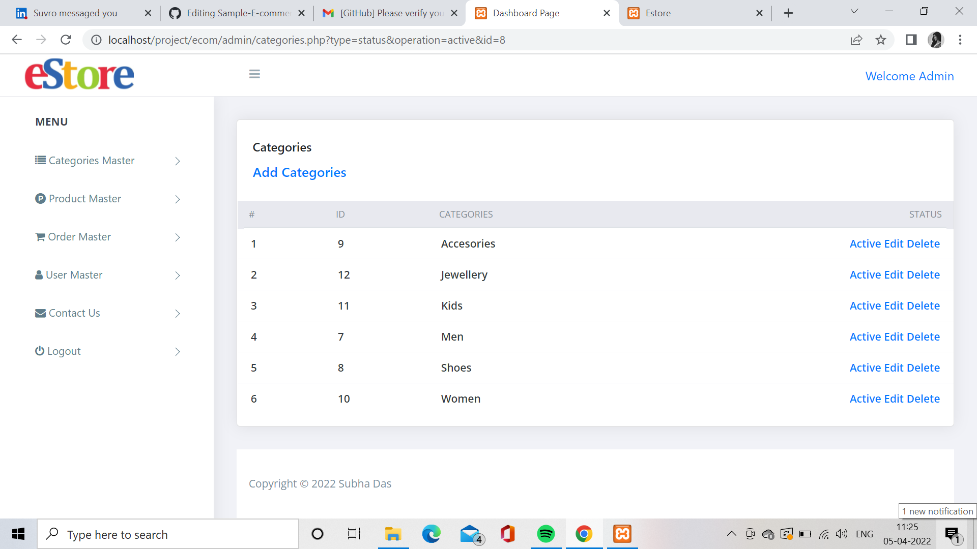 Github subhadas2001 sample e commerce website
