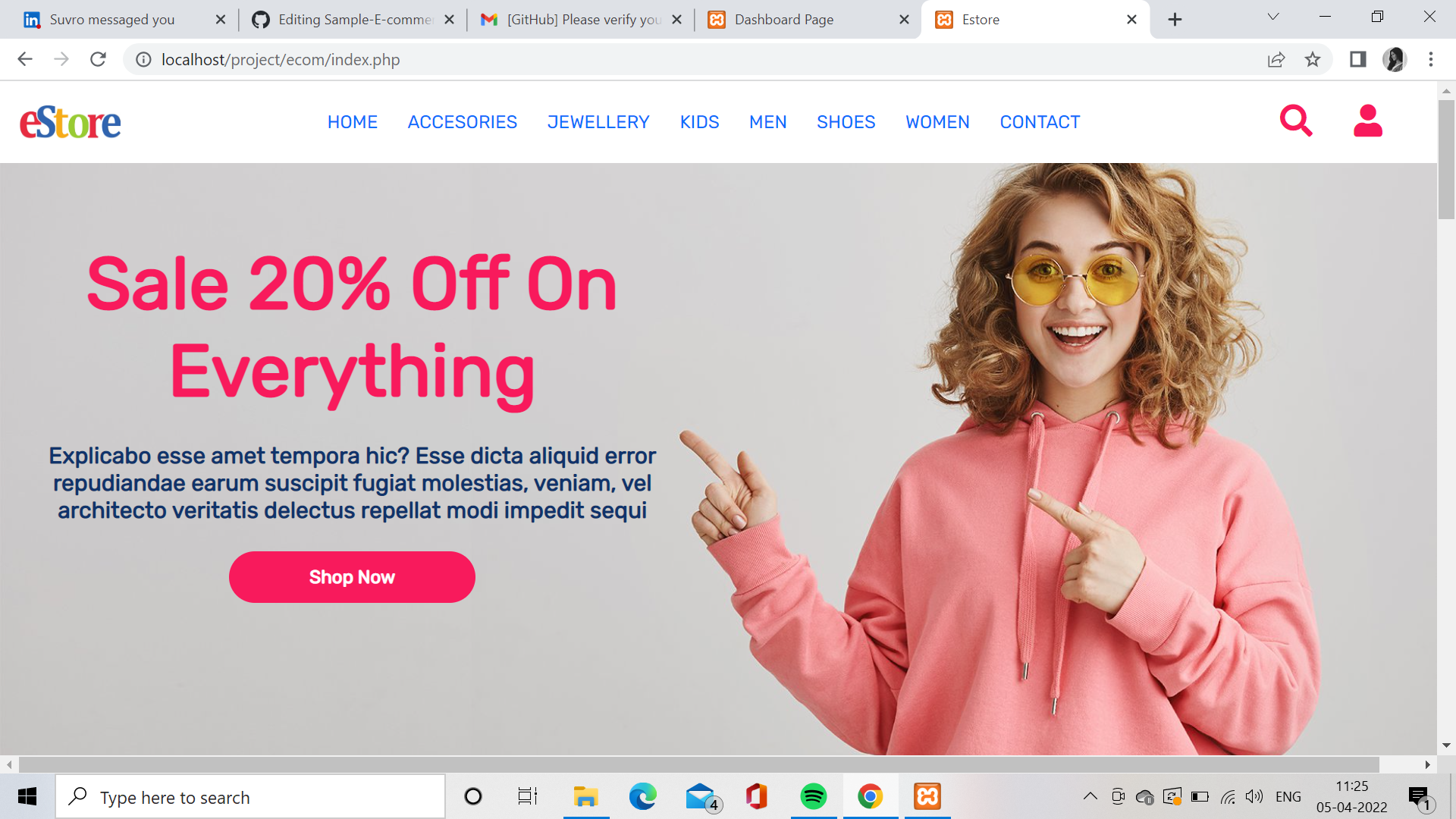 Sample E Commerce Website