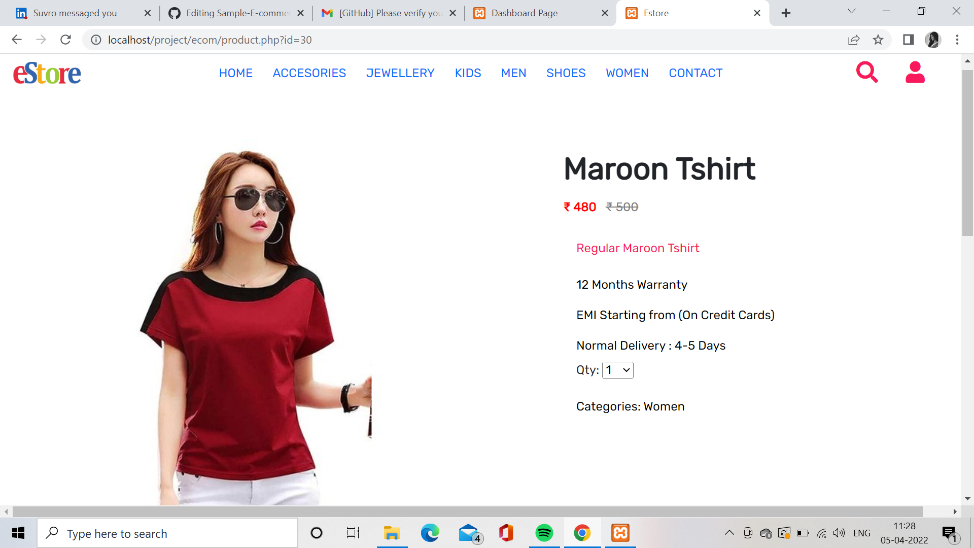 Github subhadas2001 sample e commerce website