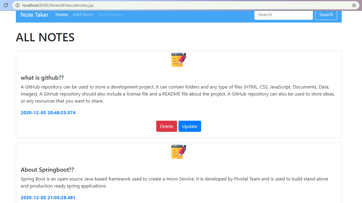 GitHub Techalok/NoteTaker A simple web application for note taking