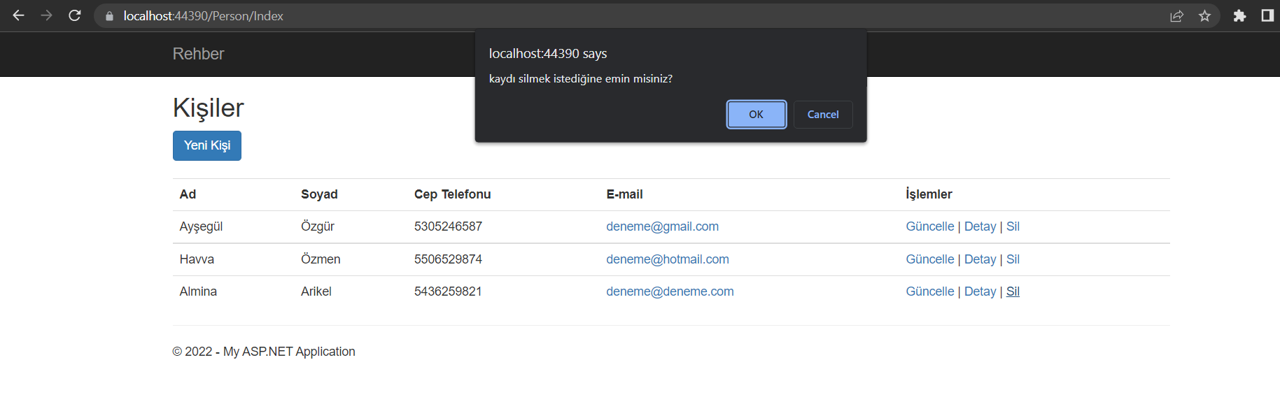 GitHub - ayseglozgr/rehberWebUygulama