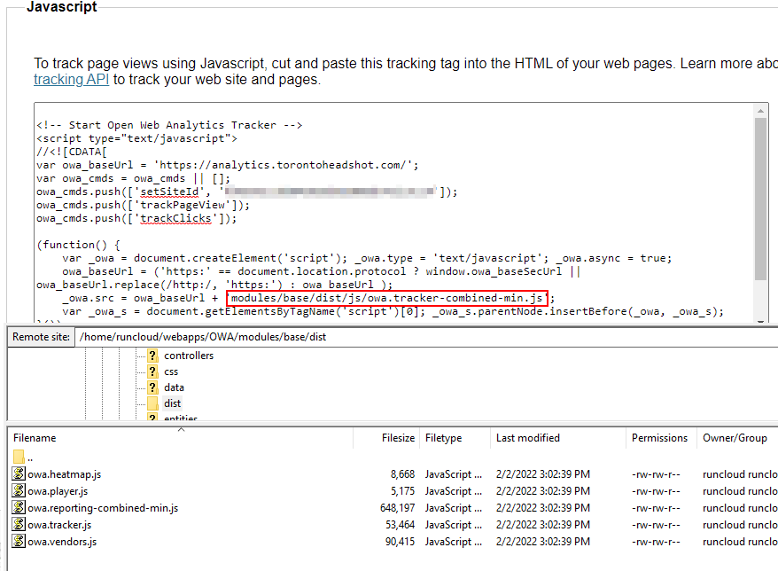 1.7.4 - Embedded JS tracking scripts point to wrong location · Issue ...