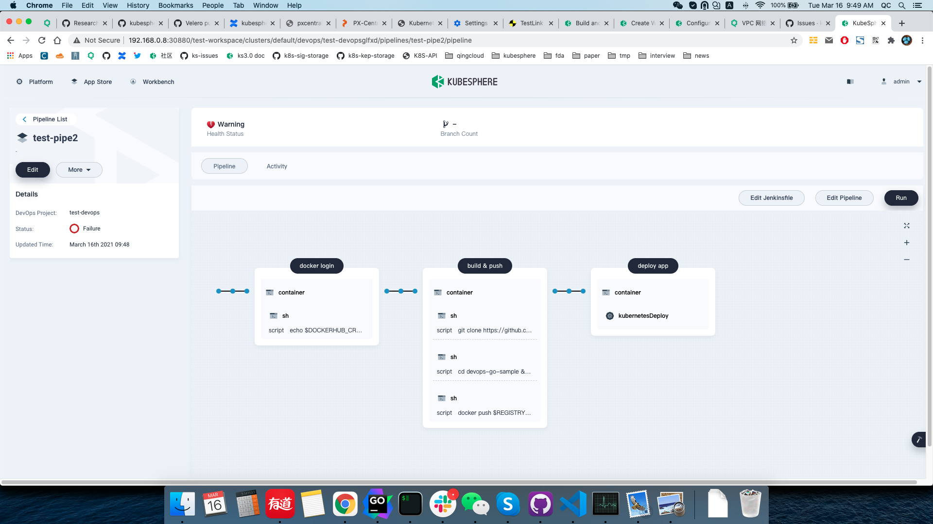 kubesphere 3.1: failed pipeline was showed as success · Issue #3479 ...