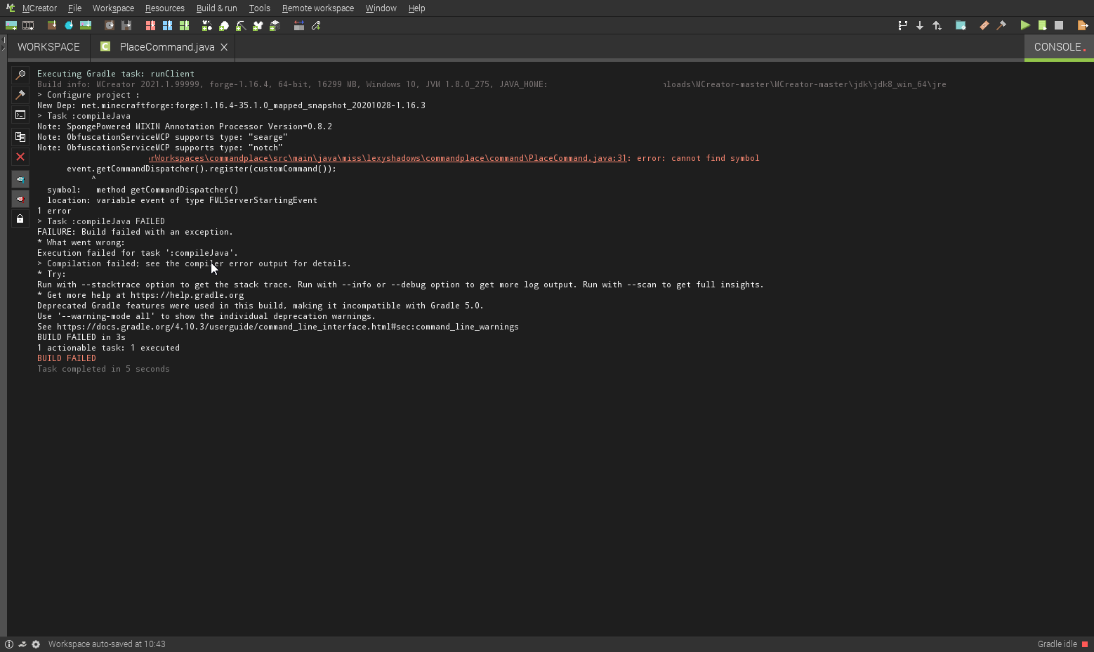 1.16.4 Permissions fail · Issue #1028 · MCreator/MCreator · GitHub