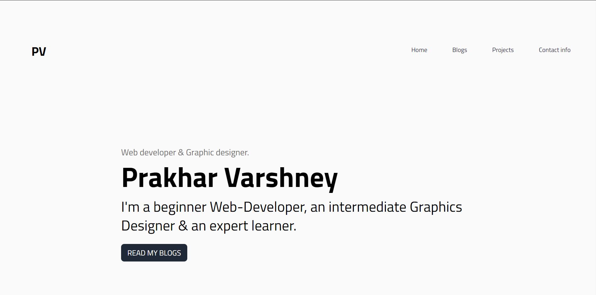 GitHub - PrakharV10/Portfolio-Version-1: Creating Sample Portfolio ...