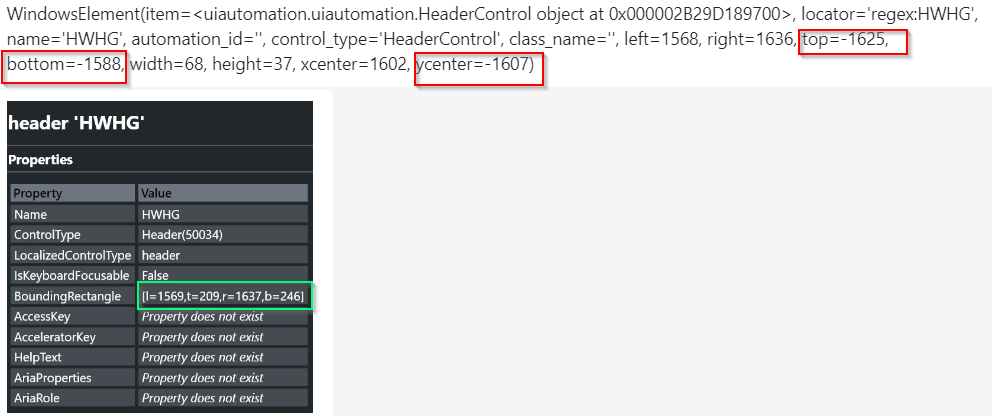 `RPA.Windows.Get Elements` returning elements with negative coordinates ...